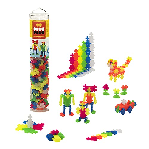 PLUS PLUS – Neon Mix - 300 Piece, Construction Building Stem/Steam Toy,  Mini Puzzle Blocks for Kids