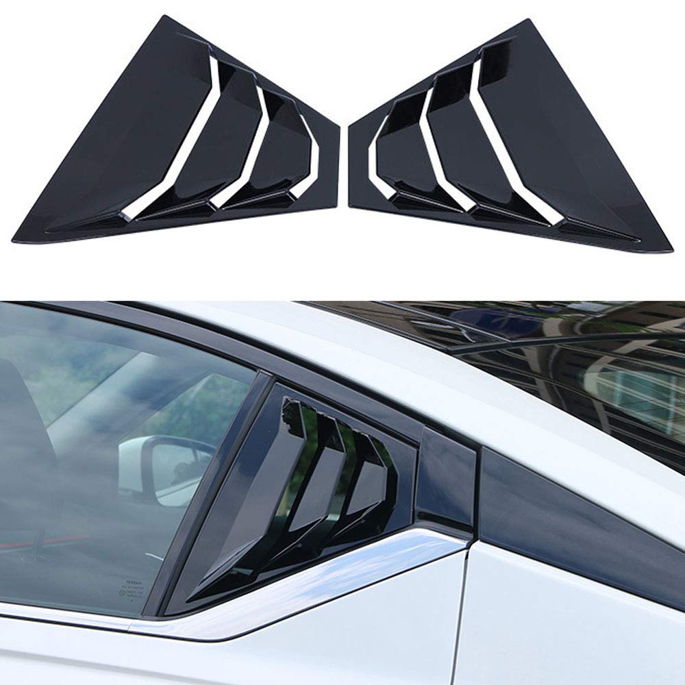 XITER 2PcS ABS Racing Style ABS Rear Side Window Louvers Air Vent Scoop Shades cover Blinds for Nissan Altima 2019 2020 2021 202