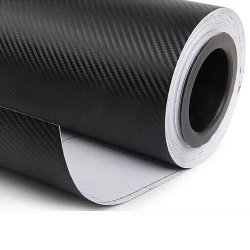 DIYAH 3D Black carbon Fiber Film Twill Weave Vinyl Sheet Roll Wrap DIY Decals (96 X 60 8FT X 5FT)
