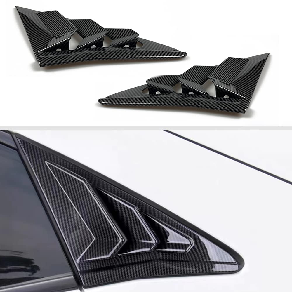 TKREENO for Honda 10th gen civic 2016-2021 Rear Side Window Louver Decorate cover Rear Air Vent Window Louvers Blinds covers Aut