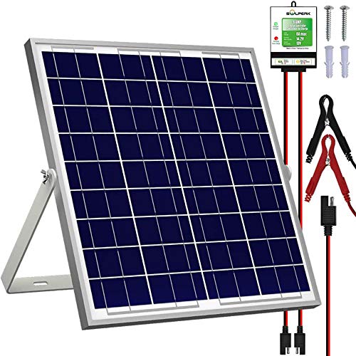 SOLPERK 20W Solar Panel,12V Solar Panel Charger Kit+8A Controller, Suitable for Automotive, Motorcycle, Boat, ATV, Marine, RV, T