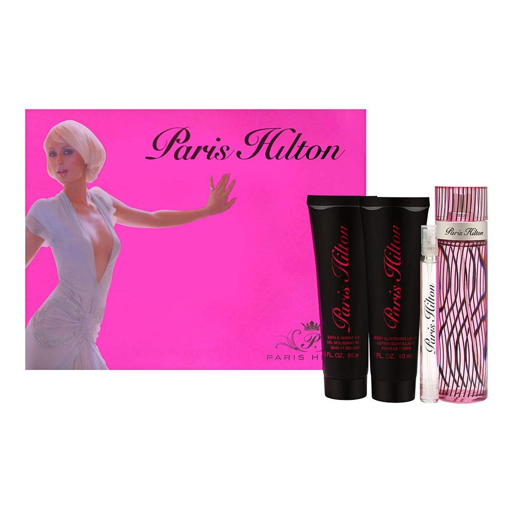 Paris Hilton Paris Hilton for Women 4piece Set Includes: 34 Oz Eau De Parfum Spray + 034 Oz Eau De Parfum Purse Spray + 30 Oz Bo
