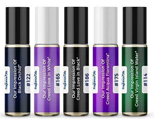 Quality Fragrance Oi Womens Top 5 Niche Perfume Oil Impressions (generic Versions of Niche Designer Fragrance) Sampler gift Set of 5 1035ml Roll-ons