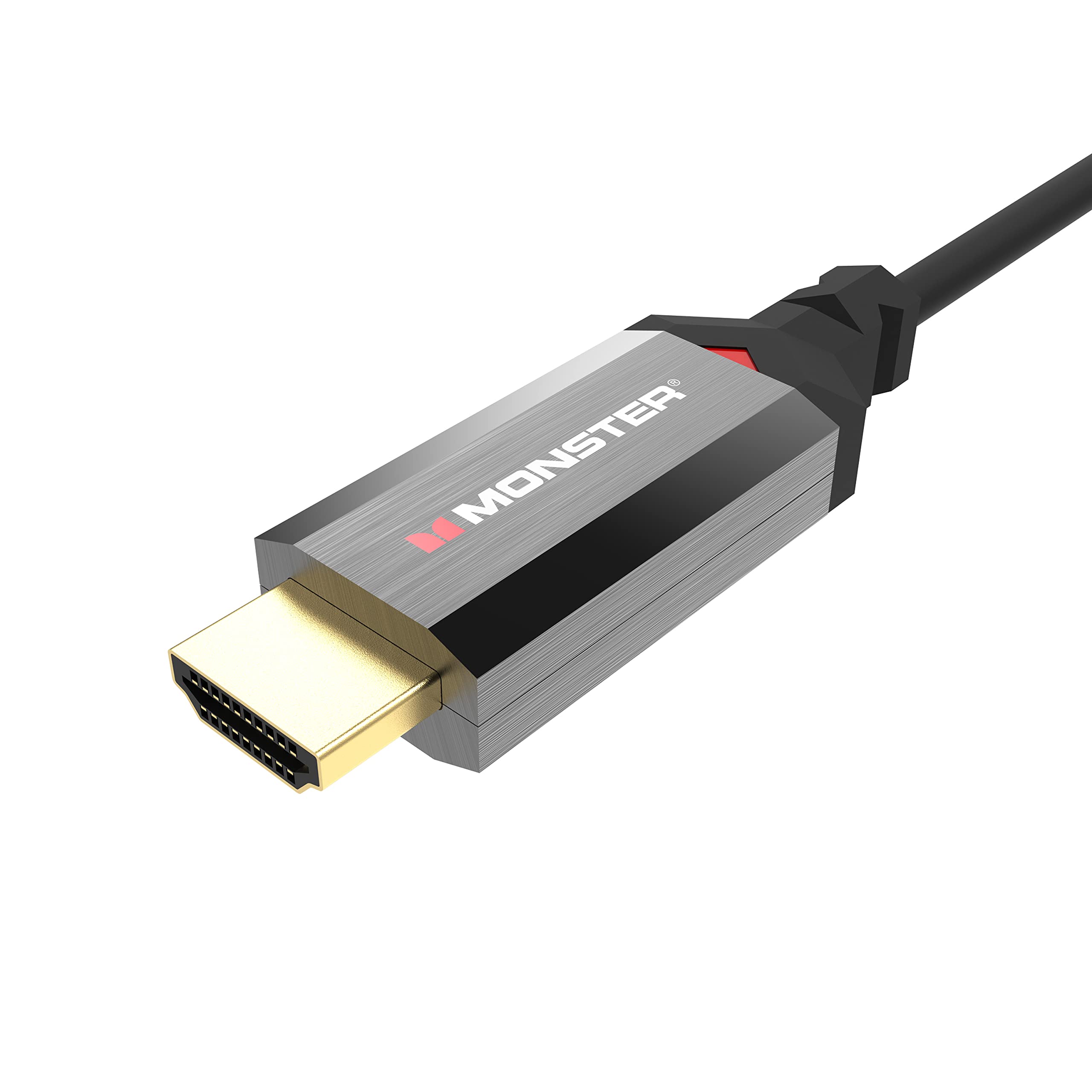 Monster Cable Monster Essentials Fiber Optic HDMI 2.1-48 gbps Active Optical cable Featuring Aluminum Extrusion connector - Supports 8K @ 60HZ