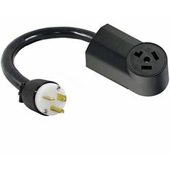 getwiredusa 5-20P Male Plug 3-Pin To 10-30R 3-Prong Female Dryer Receptacle NEMA 220-250V in 220-250V Out Power cord Adapter