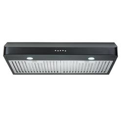 EVERKITCH Under cabinet Range Hood 30 Inch in Black color, EVERKITcH, Kitchen Vent Hood,Built in Range Hood for Ducted, 400 cFM with Perma