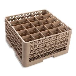 Vollrath Traex TR6BBBB Beige 25 compartment glass Rack with 4 Extenders