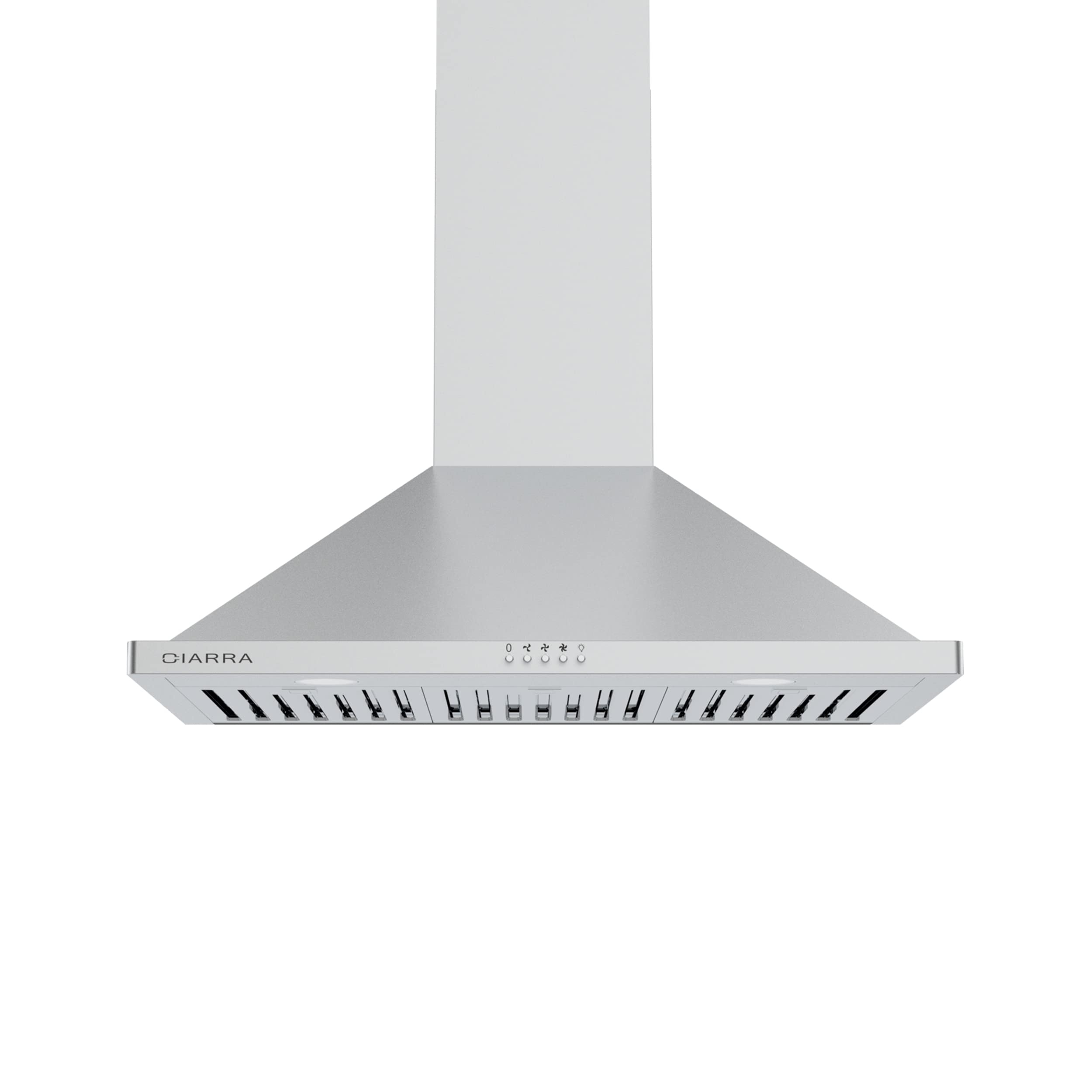CIARRA Ductless Range Hood 30 inch 450 cFM Wall Mount Vent Hood for Stove with Permanent Filter, 3 Speed Fan in Stainless Steel cIARRA 