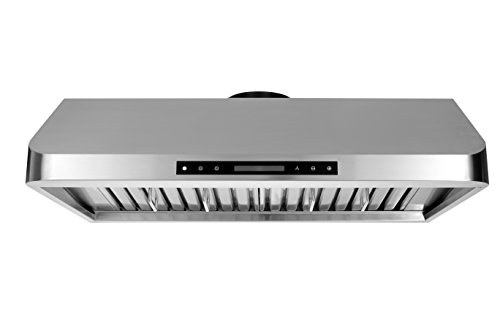 Thor Kitchen Thorkitchen HRH3001U 900 cfm Under cabinet Stainless Steel Range Hood with LED Display Touch Sensor control, 30, Stainless Steel