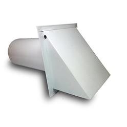 Luxury Metals Deluxe Dryer Vent, Steel with Magnetic Damper (White)