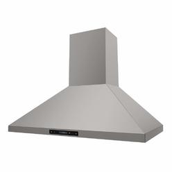 Thor Kitchen 36 Wall Mount chimney Range Hood in Stainless Steel with LED Lights Touch control with Display and Remote control H