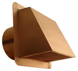 Old World Distributo 8 Hooded copper Dryer Vent with Damper
