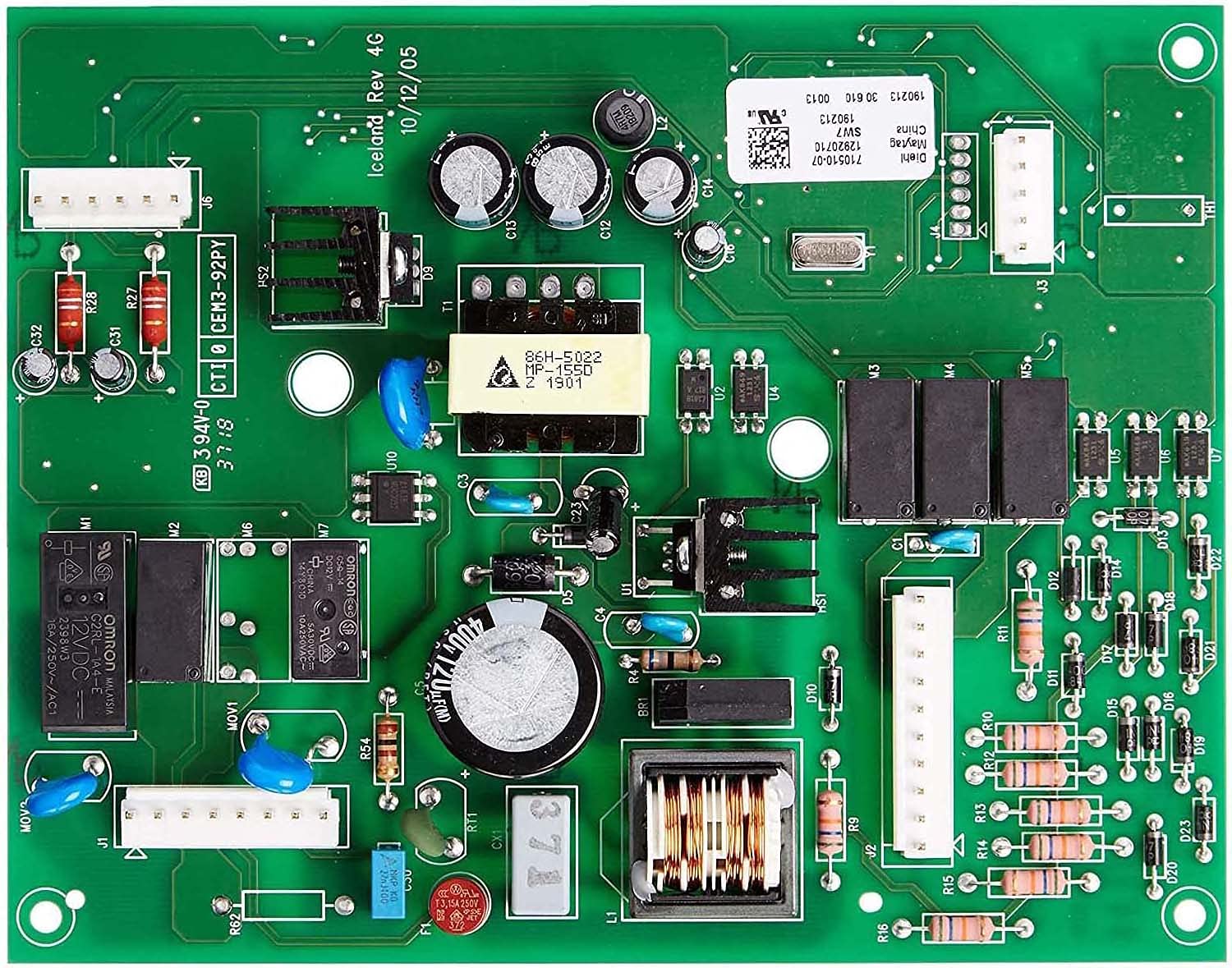 Fast Craft W10890094 genuine Whirlpool OEM control Board for Refrigerators - W10890094 AP6027422 PS11759800