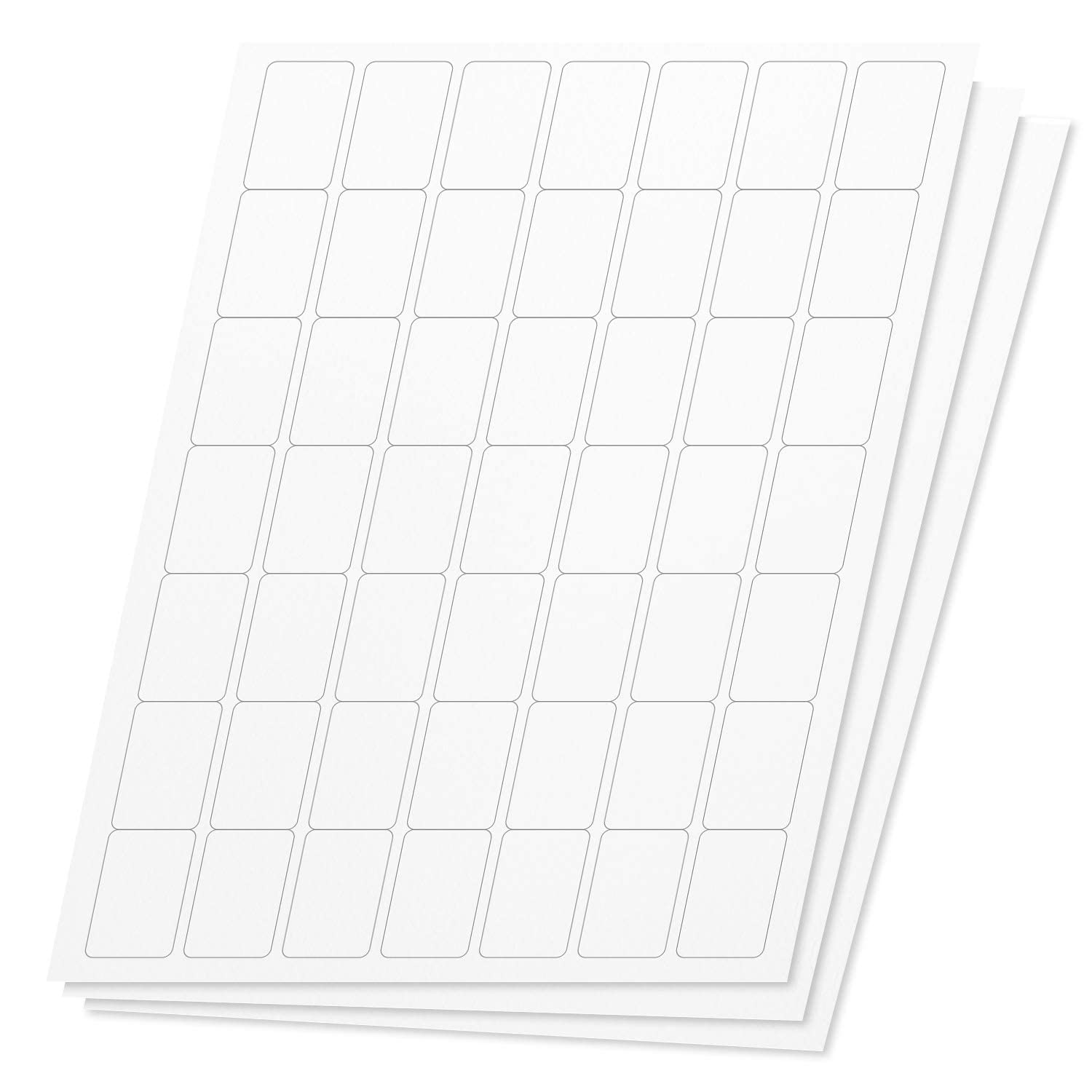 Officesmartlabels Rectangular 1 X 1-12 Inch Labels For Laser Inkjet Printers, 1 X 1-12 Inch, 49 Per Sheet, White, 24500 Labels,
