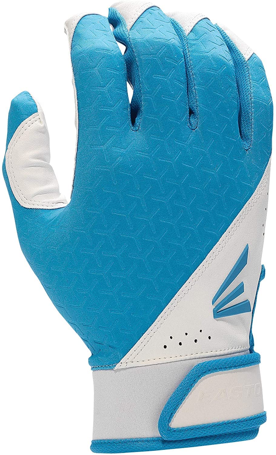 Easton Fundamental Fastpitch Softball Batting Gloves Youth Large Whitecarolina Blue