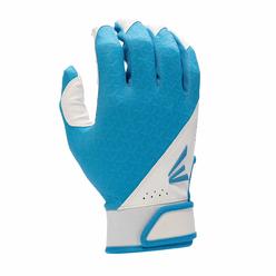 Easton Fundamental Fastpitch Softball Batting Gloves Adult Small Whitecarolina Blue