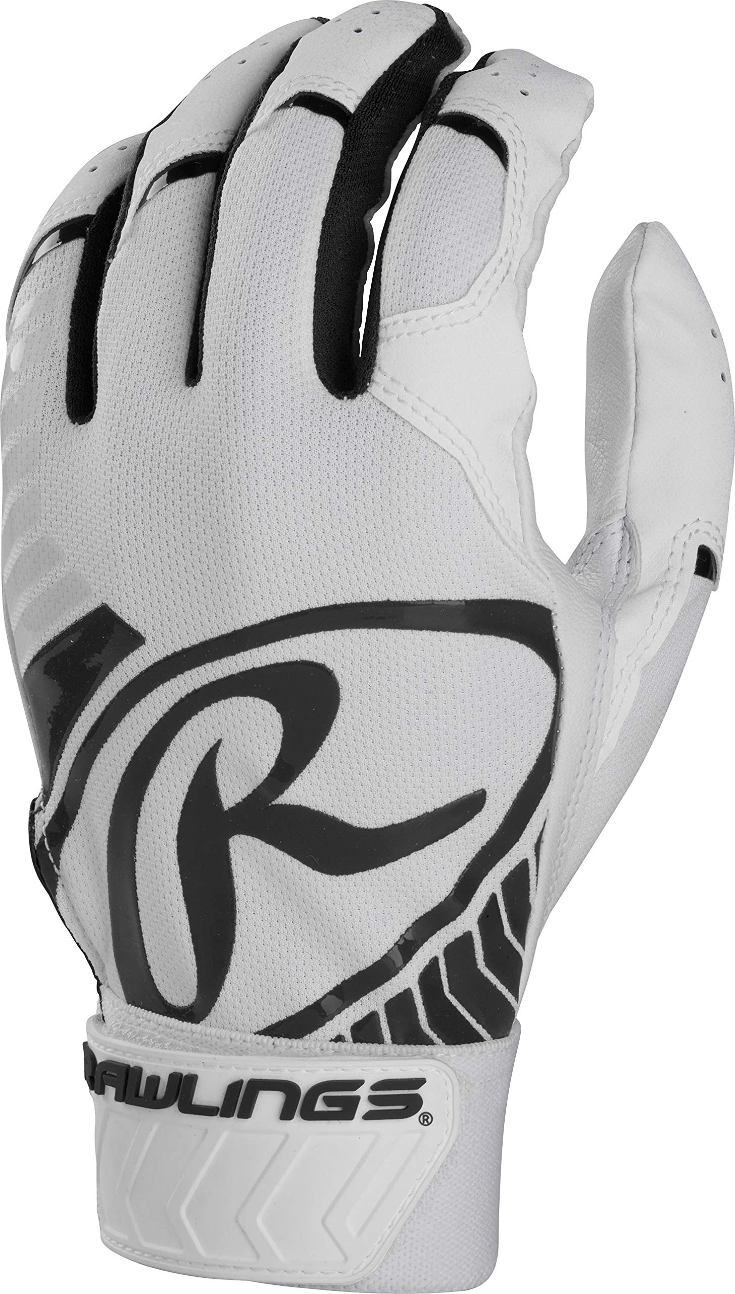 Rawlings 5150 Adult Baseball Batting Gloves, Adult Large, Black