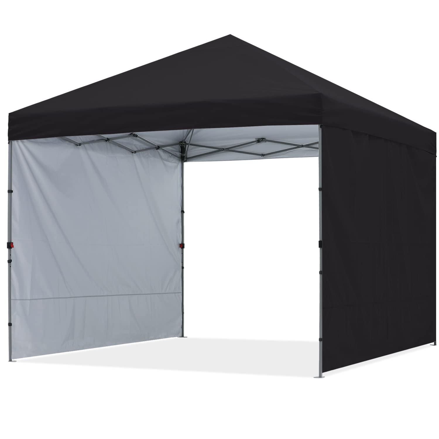 Abccanopy Outdoor Easy Pop Up Canopy Tent With 2 Sun Wall 10X10, Black