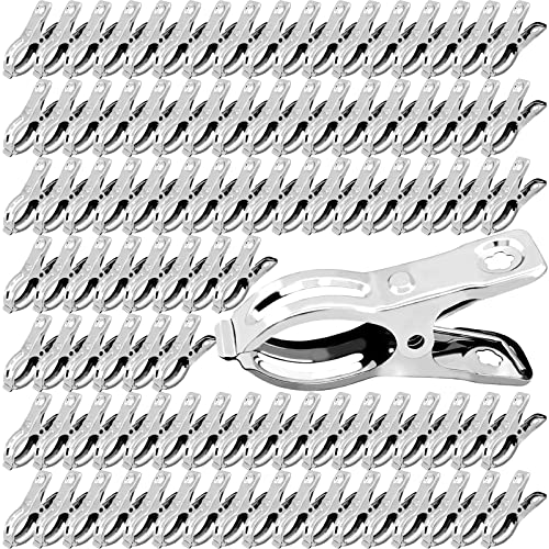 Besteel Upgraded 100 Pcs Garden Clips, Greenhouse Clamps 100% Stainless Steel Heavy Duty Greenhuose Clips For Netting - Strong G