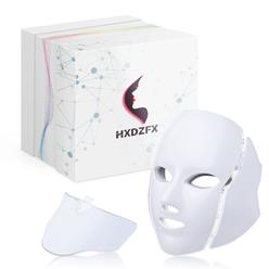 HXDZFX Led Face Mask Light Therapy, 7 Led Light Therapy Facial Skin Care Mask - Blue  Red Light For Acne Photon Mask - Skin Care Mask