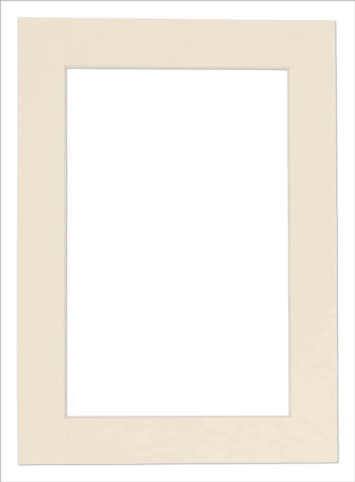 Poster Palooza 11X14 Mat Bevel Cut For 9X12 Photos - Acid Free Textured Cream Precut Matboard - For Pictures, Photos, Framing - 4-Ply Thickness