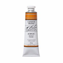 M. Graham & Co. M Graham 2-Ounce Tube Acrylic Paint, Cadmium Orange (22-038)