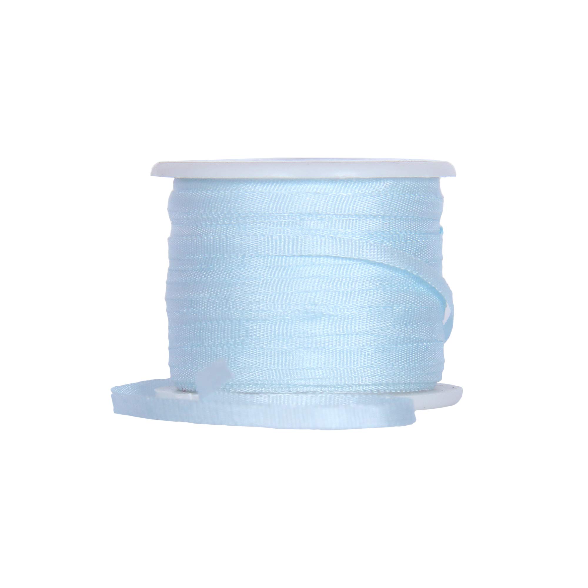 Threadart 100% Pure Silk Ribbon - 2Mm Pale Blue - No 600-3 Sizes - 50 Colors