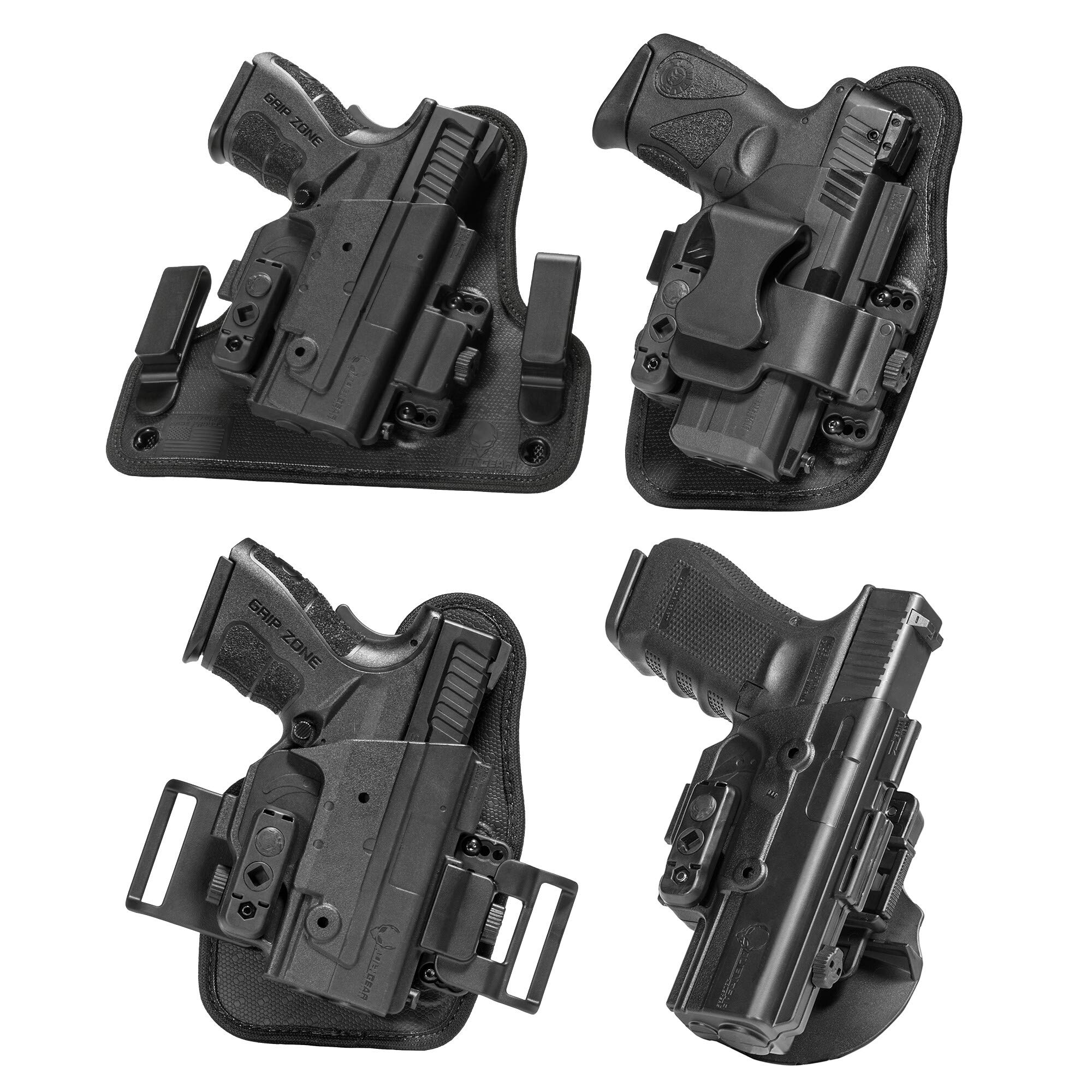 Alien Gear Holsters Core Carry Kit For A Glock 21 - Left Hand - 15 Belt Slide - Standard Clips