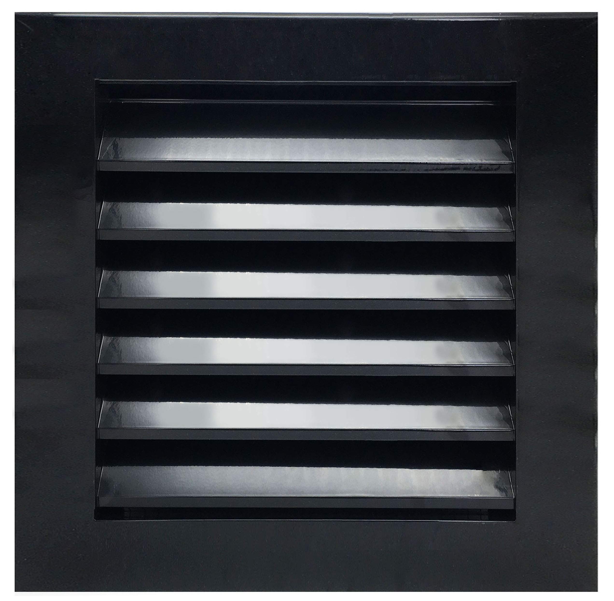 HVAC Premium 16 W X 16 H Aluminum Exterior Vent For Walls  Crawlspace - Rain  Waterproof Air Vent With Screen Mesh - Hvac Grille - Black Ou