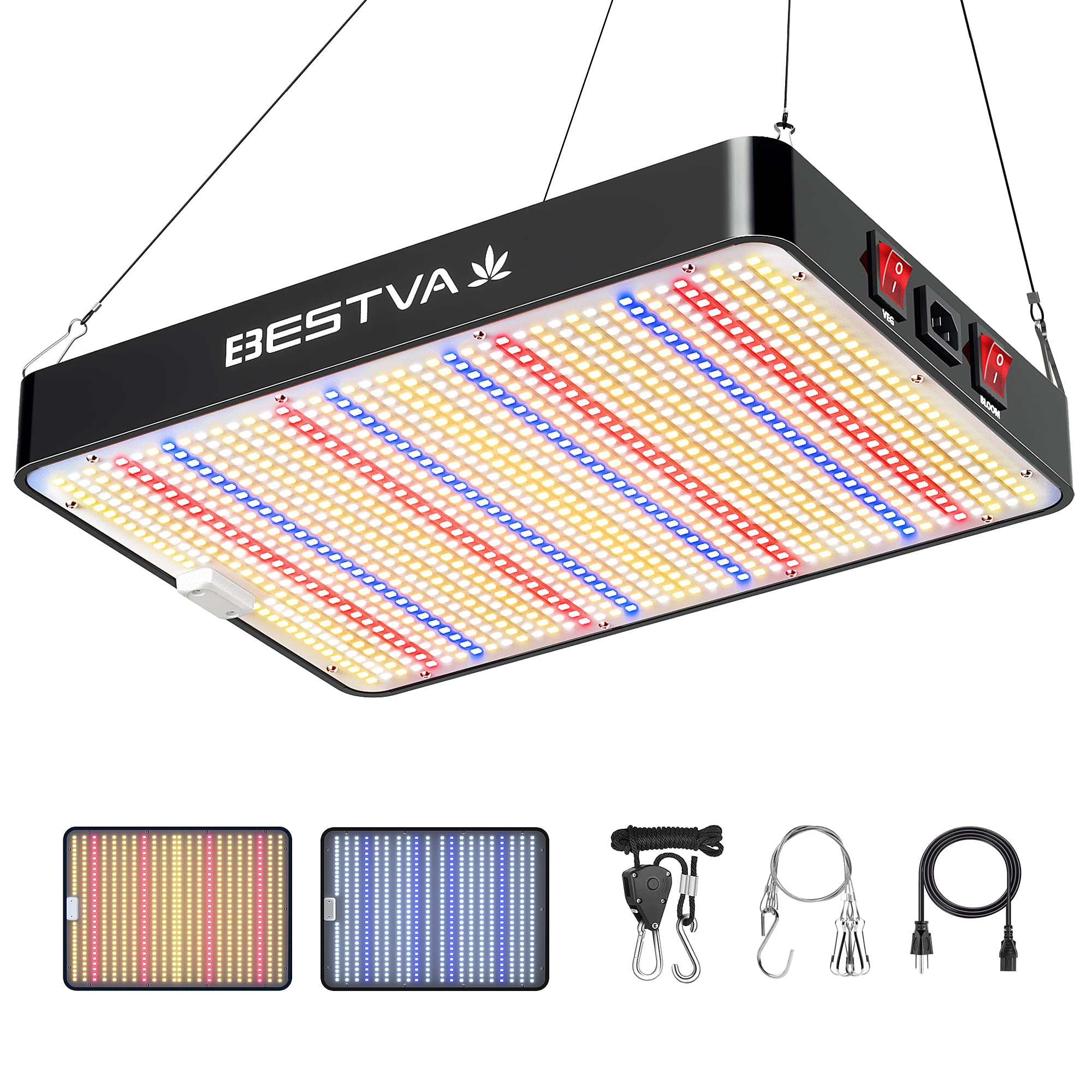 Bestva 2023 Newest Upgrade 2000W Led Grow Light 5X4Ft Coverage With Samsung Lm301B Diodes 10X Optical Full Spectrum Led Grow Lig