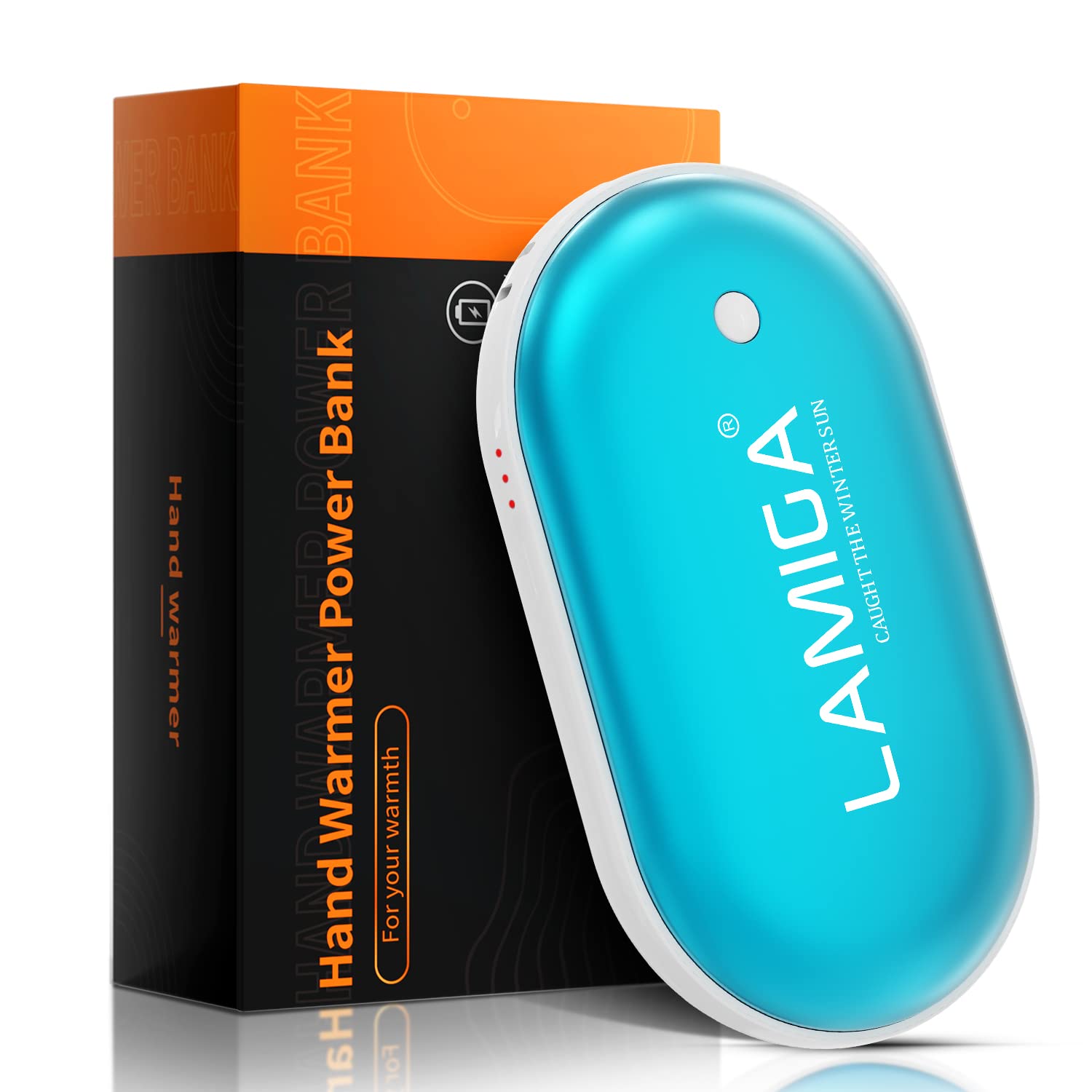 LAMIGA Lamiga Hand Warmers Rechargeable,Electric Hand Warmer  Reusable,5200Mah Portable Powerbank,Hot Hand Pocket Heater For Outdoor Cam