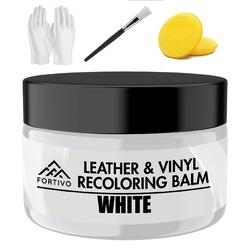 Fortivo Leather Recoloring Balm, Leather Repair Kit For Furniture, White Leather Dye, Leather Repair Kit, White Leather Balm, Le