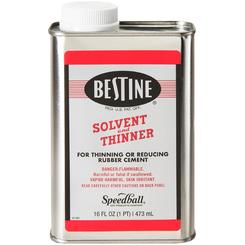 Speedball Bestine Solvent And Thinner For Rubber Cement - Cleans Ink, Adhesive And Parts, 16 Ounce Can