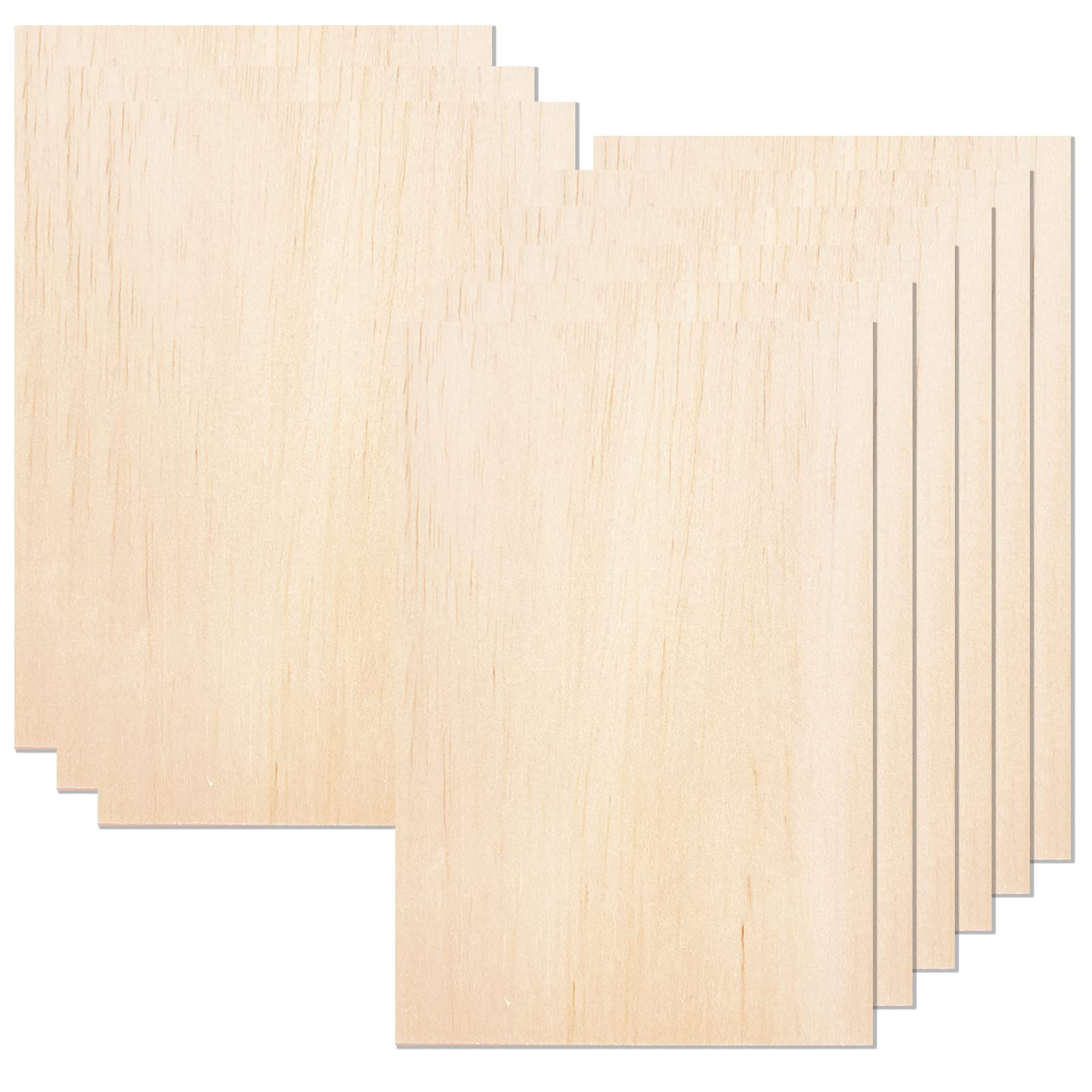 MUXGOA Muxgoa 20 Pcs Wood Sheets,Unfinished Balsa Wood Sheets For Crafts  Diy Wood Sheets Thin Wood Sheets For Wooden Diy Ornaments,Scra