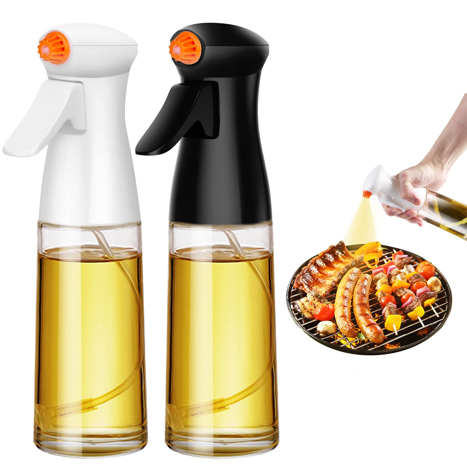 SUREHOME Oil Sprayer For Cooking, Olive Oil Sprayer, 2 Pcs Olive Oil Spray Bottle, 230Ml Oil Sprayer For Air Fryer Olive Oil Mister Spray