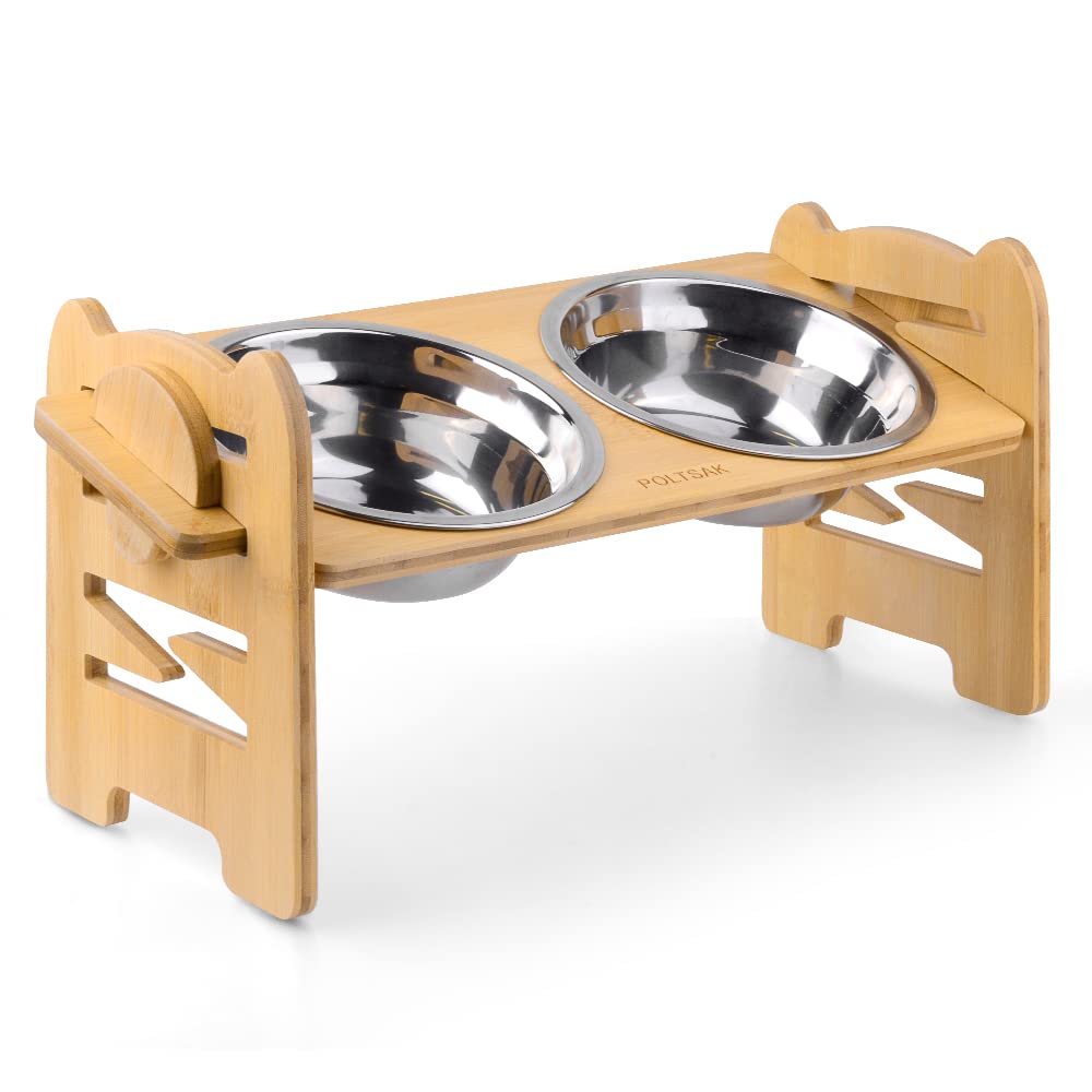 Poltsak Elevated Dog Bowls - Raised Dog Bowl For Small Size