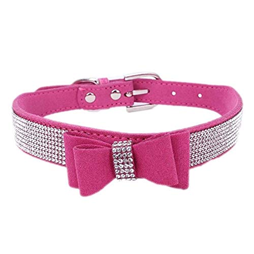 Amazon Pink Diamond Studded Dog Collar Pimaodog Rhinestone Dog