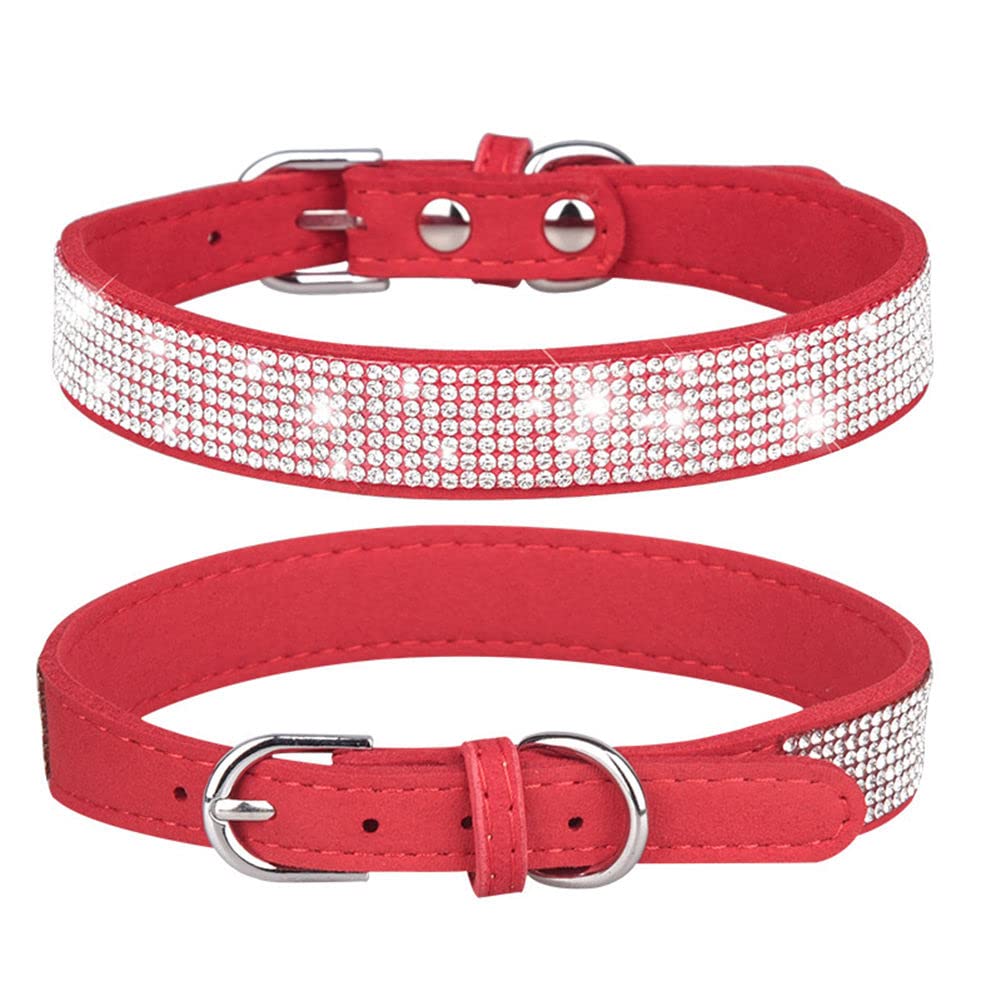 YOUALSO Small Dog Collar With Rhinestone Crystal Diamond