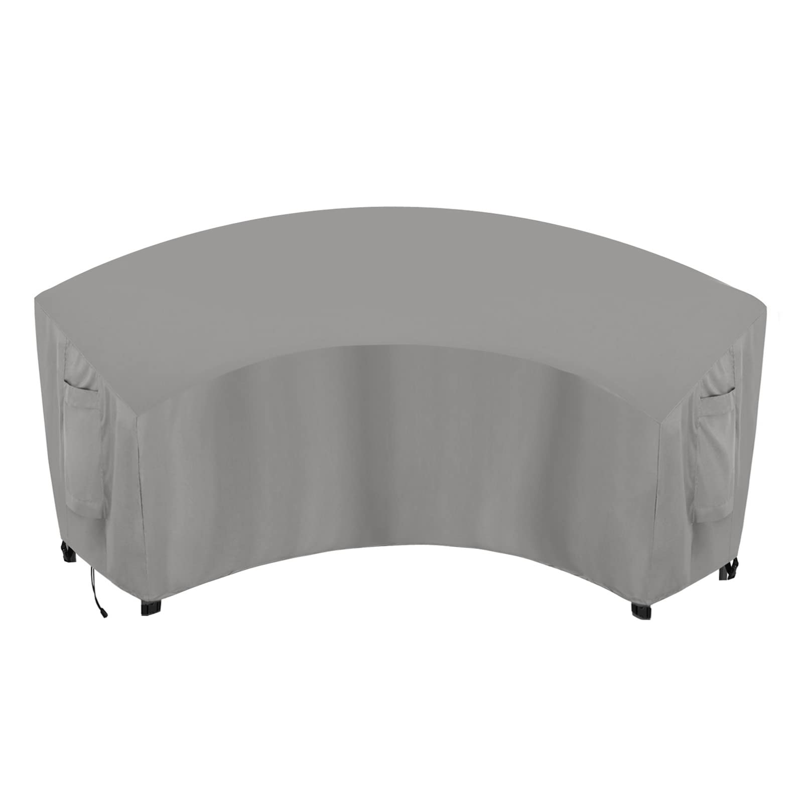 Outdoorlines Waterproof Curved Outdoor Sectional Cover - Uv Resistant Windproof Patio Sectional Sofa Covers For Deck, Lawn And B