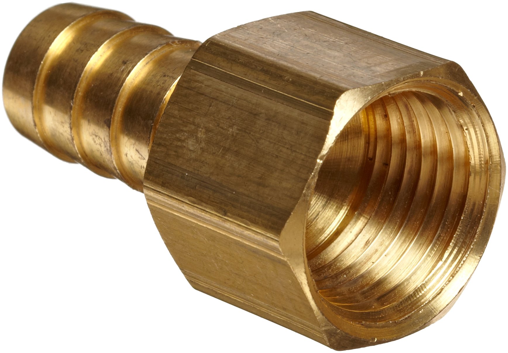 Anderson Metals 57002-0804 Brass Hose Fitting, Connector, 12 Barb X 14 Female Pipe