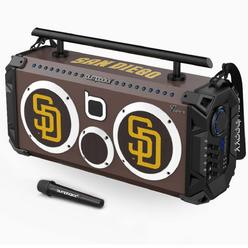 Bumpboxx Bluetooth Portable Speaker Flare8 Sd Padres Retro Boombox With Bluetooth Speaker Rechargeable Lithium Battery Includes 