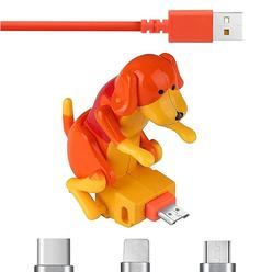 Tswddla Funny Humping Dog Fast Charger Cable,Portable Stray Dog Charging Cable,Dog Toy Smartphone Usb Cable Charger,For Iphone A