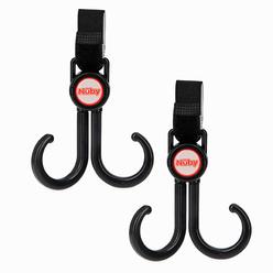 Nuby Double Stroller Hook, Adjustable Hook, Black Or Grey