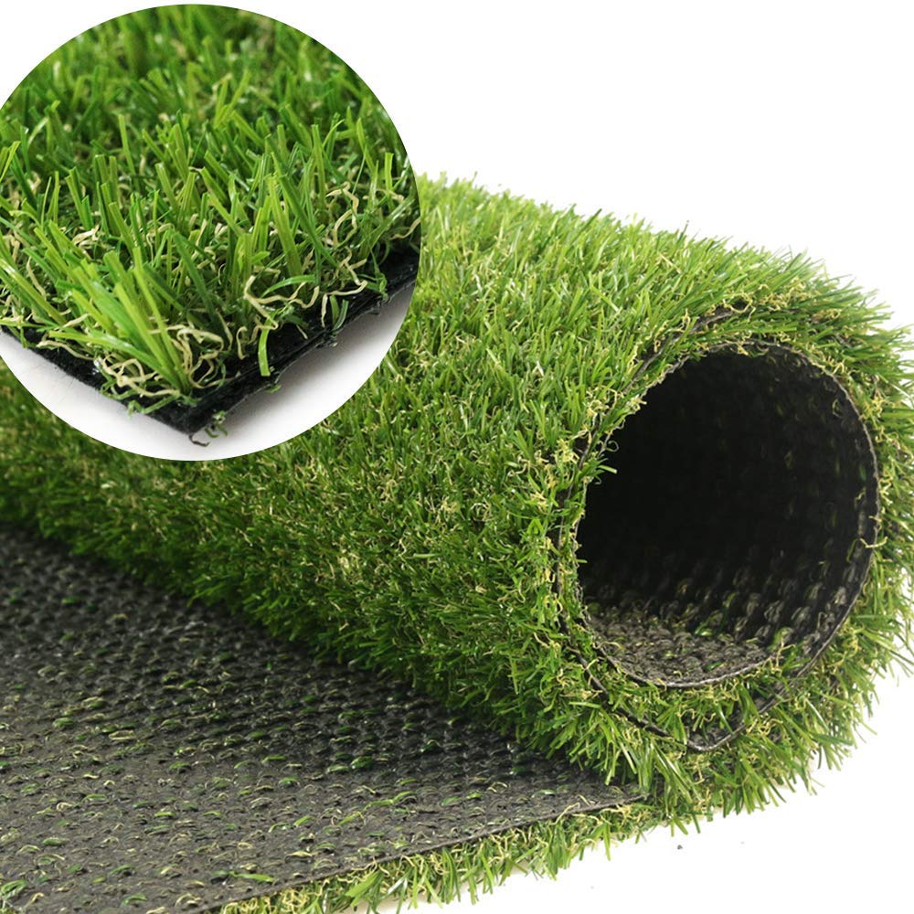 Goasis Lawn Artificial Grass Turf Customized Sizes 14 X 30 Feet , 08Inch Realistic Synthetic Grass Mat, Indoor Outdoor Garden Lawn Landscape