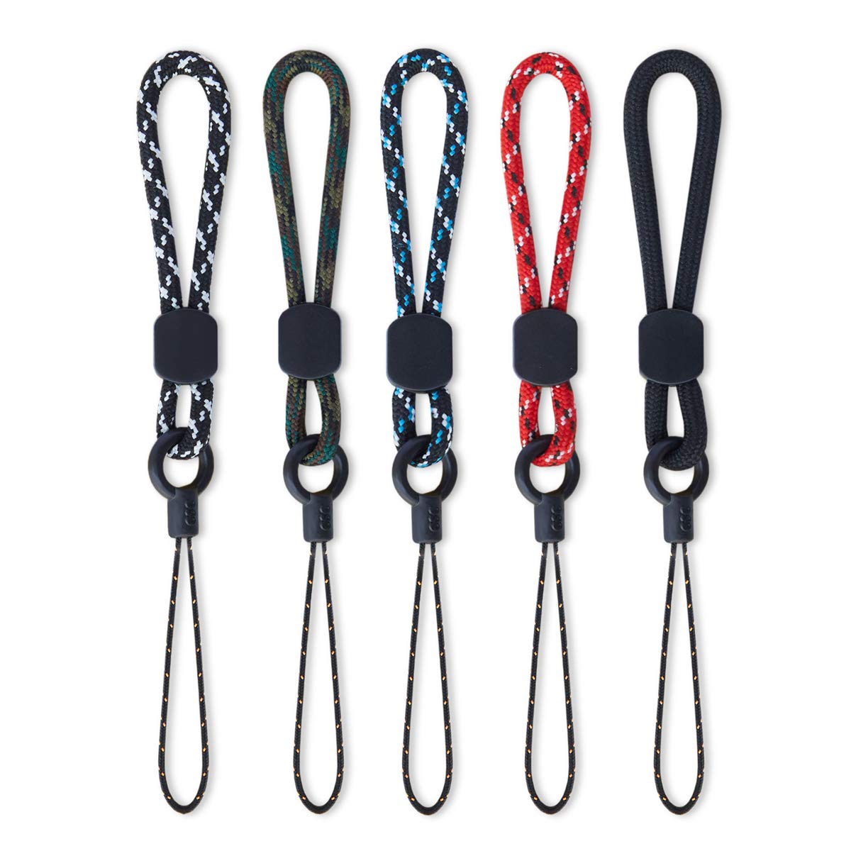 Youowo Lanyard Finger Strap 5 Pack Ring Lanyard Rope Small Lanyards For Phone Cases Keys Lanyard Short Keychain For Usb Id Card 