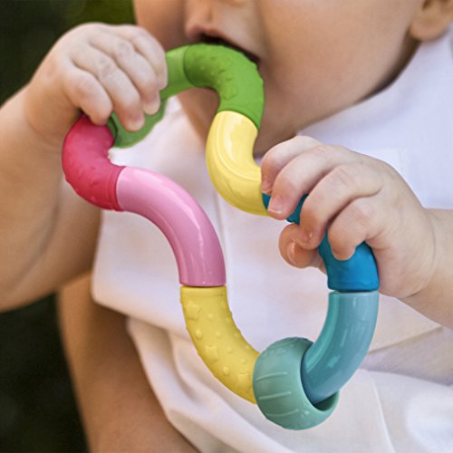 Green Sprouts Infinity Rattle | Encourages Whole Learning | Durable Material Made From Safer Plastic, Easy To Hold & Shake, Play