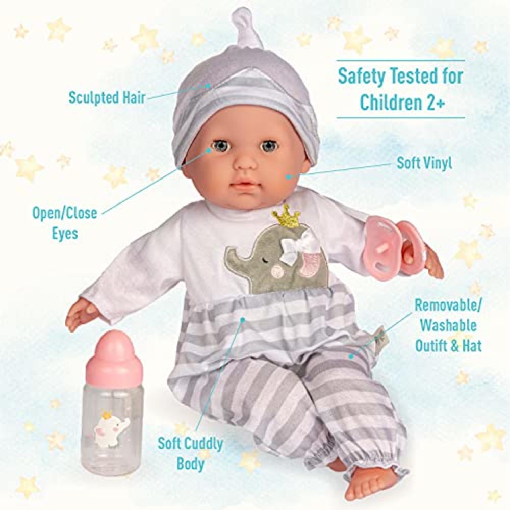 Jc Toys Berenguer Boutique 15 Soft Body Baby Doll - Open/Close Eyes- Perfect For Children 2+ Designed By Berenguer, Purple, 300