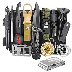 Titorld Gifts For Men Dad Husband Him, Survival Kit 14 In 1, Survival Gear And Equipment, Valentines Day, Fishing Hunting Camping Access