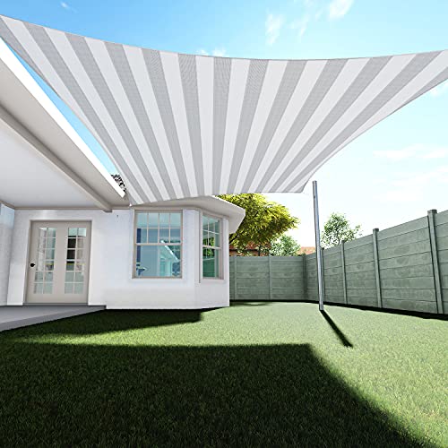 Tang Sunshades Depot 4' X 9' Sun Shade Sail Square Permeable Canopy Light Gray Customize Commercial Standard 180 Gsm Hdpe