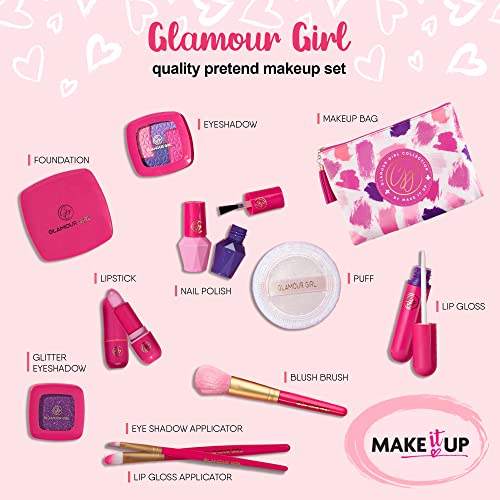 Make It Up, Glamour Girl Pretend Play Makeup Set For Children - Great For Little Girls & Kids (Not Real Makeup) [Toy]